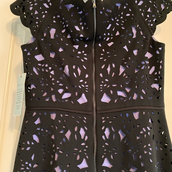 Nue by Shani blue/purple and black laser cut dress - Picture 14 of 16